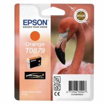 Картридж струйный EPSON (C13T08794010) Stylus Photo R1900, оранжевый, оригинальный