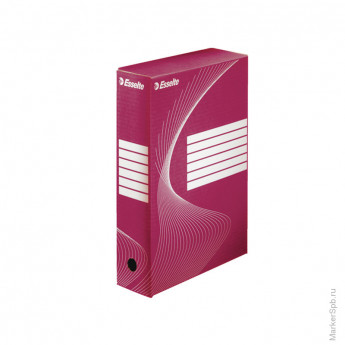 Короб архивный Boxy, картон, 80мм, красный