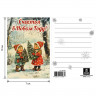 Открытка новогодняя (1шт) 7х10см, "Ретро", картон, ассорти 12 дизайнов, ЗОЛОТАЯ СКАЗКА, 592582