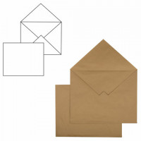 Конверты С6 (114х162 мм) КРАФТ, клей, 90 г/м2, КОМПЛЕКТ 1000 шт., треугольный клапан, С6НКж, комплект 1000 шт