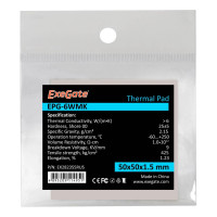 Термопрокладка ExeGate EPG-6WMK (50x50x1.5 mm, 6 Вт/ (мК)) (EX282355RUS)