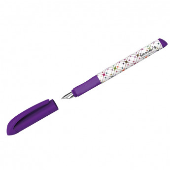 Ручка перьевая Schneider "Voice", 1 картридж, грип, фиолетовый корпус, 10 шт/в уп