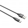 Кабель USB PERO DC-02 Type-C, 2А, 1м, черный