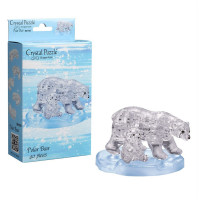 Пазл 3D Crystal puzzle "Два белых медведя", картонная коробка
