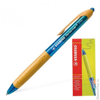 Ручка шариковая STABILO автоматическая "Performer+", корпус сине-оранжевый, толщина письма 0,3 мм, синяя, 328/3-41-2
