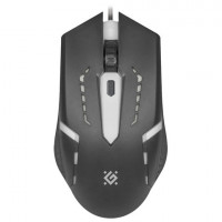 Мышь проводная DEFENDER Flash MB-600L, 800-1200 dpi, 4 кнопки + 1 колесо-кнопка, оптическая, черная, 52600
