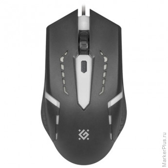 Мышь проводная DEFENDER Flash MB-600L, 800-1200 dpi, 4 кнопки + 1 колесо-кнопка, оптическая, черная, 52600