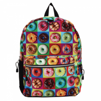 Рюкзак MOJO "Donut", универсальный, молодежный, 20 л, разноцветный, "Пончики", 43х30х16 см, KAA99844