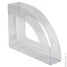 Лоток вертикальный для бумаг СТАММ "Респект" (290х70х220 мм), прозрачный, ЛТ144