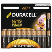 Батарейки DURACELL AA LR6, КОМПЛЕКТ 18 шт., в блистере, 1,5 В (работают до 10 раз дольше), комплект 18 шт