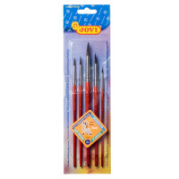 Набор кистей JOVI, 5шт., №0,4,6,8,12, пони, блистер, комплект 5 шт