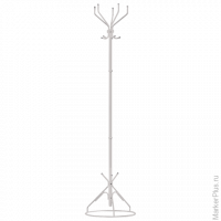 Вешалка-стойка "Ажур-2", 1,77 м, основание 45 см, 5 крючков, металл, белая