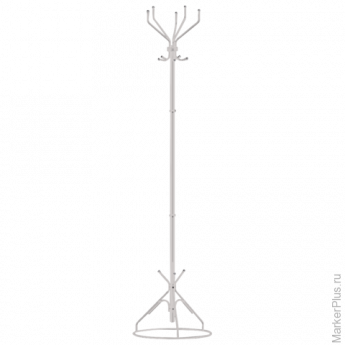 Вешалка-стойка 'Ажур-2', 1,77 м, основание 45 см, 5 крючков, металл, белая