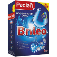 Средство для мытья посуды в посудомоечной машине Paclan "Brileo", специальная соль, 1кг