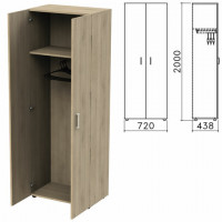 Шкаф для одежды 'Приоритет' 720х438х2000 мм, кронберг (КОМПЛЕКТ)