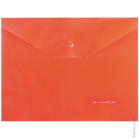 Папка-конверт на кнопке A5, 180мкм, красная 5 шт/в уп