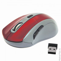 Мышь беспроводная DEFENDER ACCURA MM-965, USB, 4 кнопки + 1 колесо-кнопка, оптическая, красно-серая,