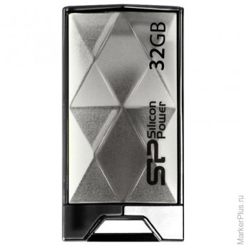Флэш-диск 32 GB, SILICON POWER 850 USB 2.0, титановый, SP32GBUF2850V1T