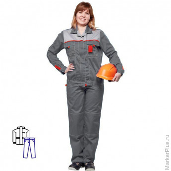 Костюм рабочий летний л10-КБР жен т-сер/св-сер 40-42 158-164