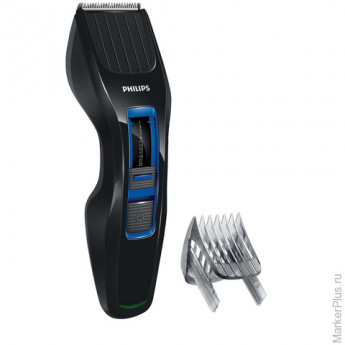 Машинка для стрижки волос PHILIPS HC3418/15, 13 установок длины, аккумулятор+сеть, черно-синяя