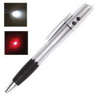 Указка лазерная, радиус 200 м, LED фонарь, шариковая ручка, линия 0,5 мм, LH612