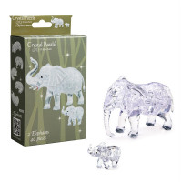 Пазл 3D Crystal puzzle "Два слона", картонная коробка