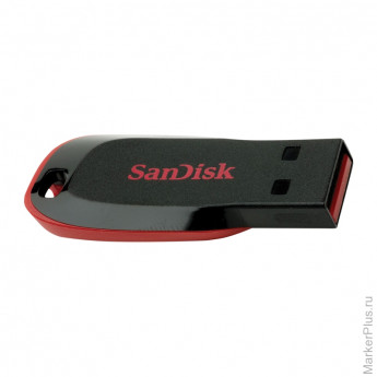 Память SanDisk "Cruzer Blade" 16GB, USB 2.0 Flash Drive, красный, черный
