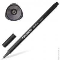 Ручка капиллярная "Aero", 0,4 мм, металлический наконечник, трехгранная, BRAUBERG, черная, 142252