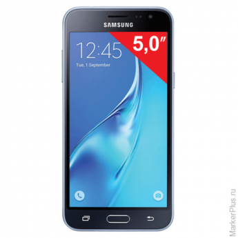 Смартфон SAMSUNG Galaxy J3, 2 SIM, 5,0", 4G (LTE), 5/13 Мп, 8 Гб, microSD, черный, пластик, SM-J320FZKDSER