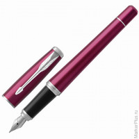 Ручка перьевая PARKER "Urban Core Vibrant Magenta CT", корпус пурпурный, латунь, лак, хромированное покрытие деталей, 1931599, син