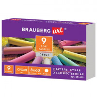 Пастель сухая художественная BRAUBERG ART DEBUT, 9 цветов, круглое сечение, 181459 Пастель сухая художественная BRAUBERG ART DEBUT, 9 цветов, круглое сечение, 181459