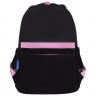 Рюкзак BRAUBERG PASTEL с термонашивками в комплекте, "Black kitty", черный, 40х29х14 см, 273128