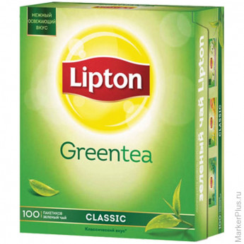 Чай Lipton Classic Green, зеленый, 100 пакетиков по 1,3гр