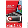 Флэш-диск 64 GB, SANDISK Cruzer Dial, USB 2.0, черно-красный, SDCZ57-064G-B35