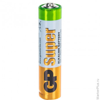 Батарейки GP Super, AAA (LR03,24А), алкалиновые, мизинчиковые, КОМПЛЕКТ 4 шт, ПРОМО 3, 24A3/1-2CR4