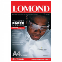 Бумага термотрансферная LOMOND для светлых тканей, А4, 10 шт., 140 г/м2, 0808411, комплект 10 шт