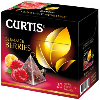 Чай Curtis "Summer Berries", фруктово-травяной, 20 пакетиков-пирамидок по 1,7г