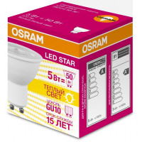 Лампа светодиодная OSRAM LSPAR165036 5W/830 230V GU10 4058075403376