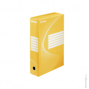 Короб архивный Boxy, картон, 80мм, желтый