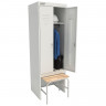Шкаф для одежды металлический MZ_ШРК 22-600 ВСК с нишей под скамью