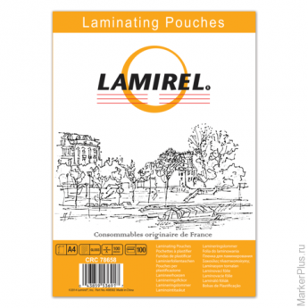 Пленки-заготовки для ламинирования LAMIREL, комплект 100 шт., формат А4, 100 мкм, LA-78658