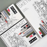 Скетчбук SKETCH&ART 185х250мм 25л СЕРЫЙ 220г на гребне д/скетч 1-25-563/01