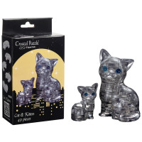 Пазл 3D Crystal puzzle "Кошка черная", картонная коробка
