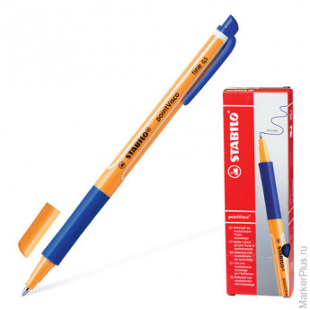 Ручка гелевая STABILO "PointVisco", корпус сине-оранжевый, толщина письма 0,5 мм, синяя, 1099/41