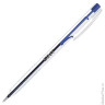 Ручка шариковая STAFF автомат., корпус прозрачный, 0,7мм, 142396, синяя