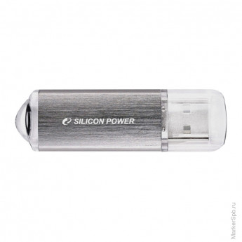 Память SiliconPower "Ultima II" 32GB, USB2.0 Flash Drive, Silver хром (металл.корпус)