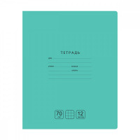 Тетрадь 12л., клетка BG "Отличная", зеленая, 70г/м2