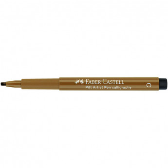 Ручка капиллярная Faber-Castell "Pitt Artist Calligraphy Pen" цвет 180 умбра натуральная, С=2,5мм, пишущий узел каллиграфический