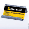 Подставка для визиток настольная BRAUBERG 'Germanium', металлическая, серебристая, 231943