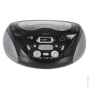 Магнитола SUPRA SR-CD118, с CD/MP3-плеером, выходная мощность 4 Вт, ЖК-дисплей, USB, AM/FM тюнер